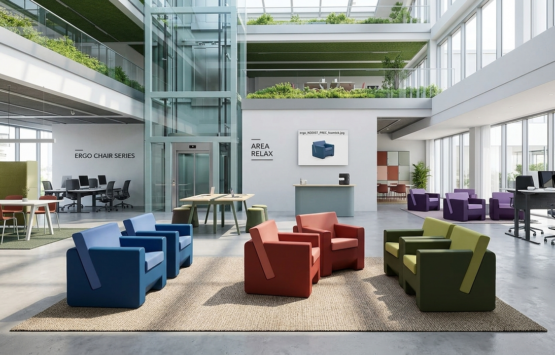 Ergo coated foam armchair
