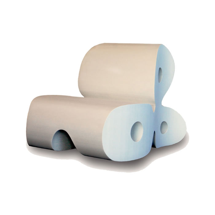 Clover Chair (round version) - coated foam armchair