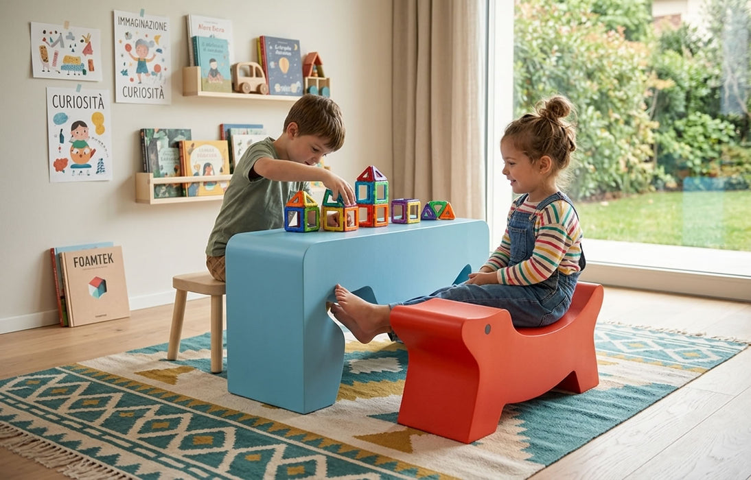 Puppy - coated foam kids chair and table