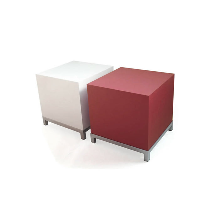 Lovely Cube metal frame - coated foam pouf
