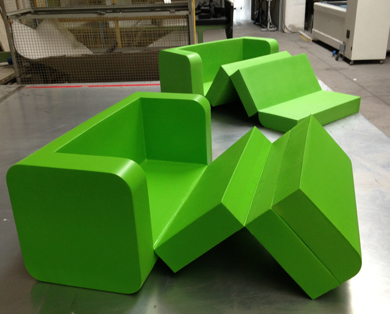 Custom made coated foam furniture — foamtek
