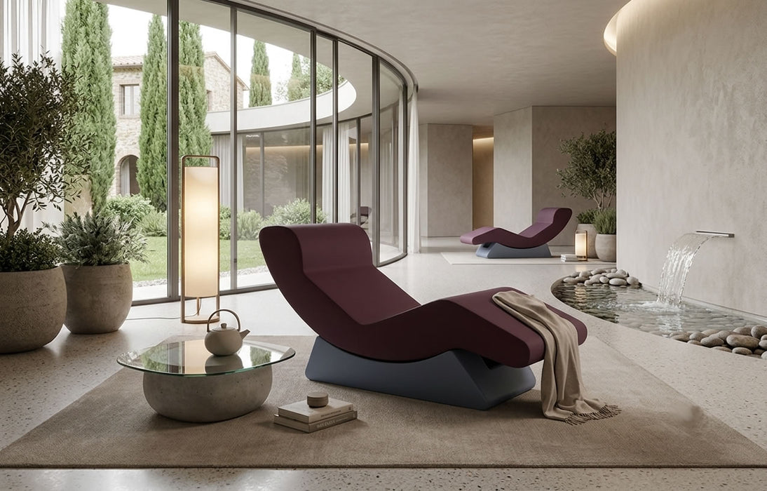 Panther coated foam chaise longue